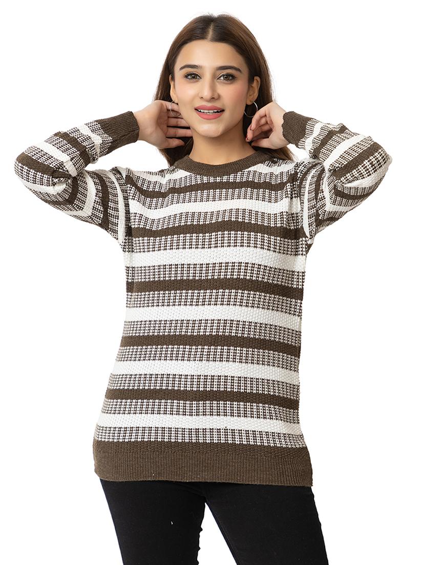 women striped long sleeves pullover - 21574028 - Zoom Image - 0
