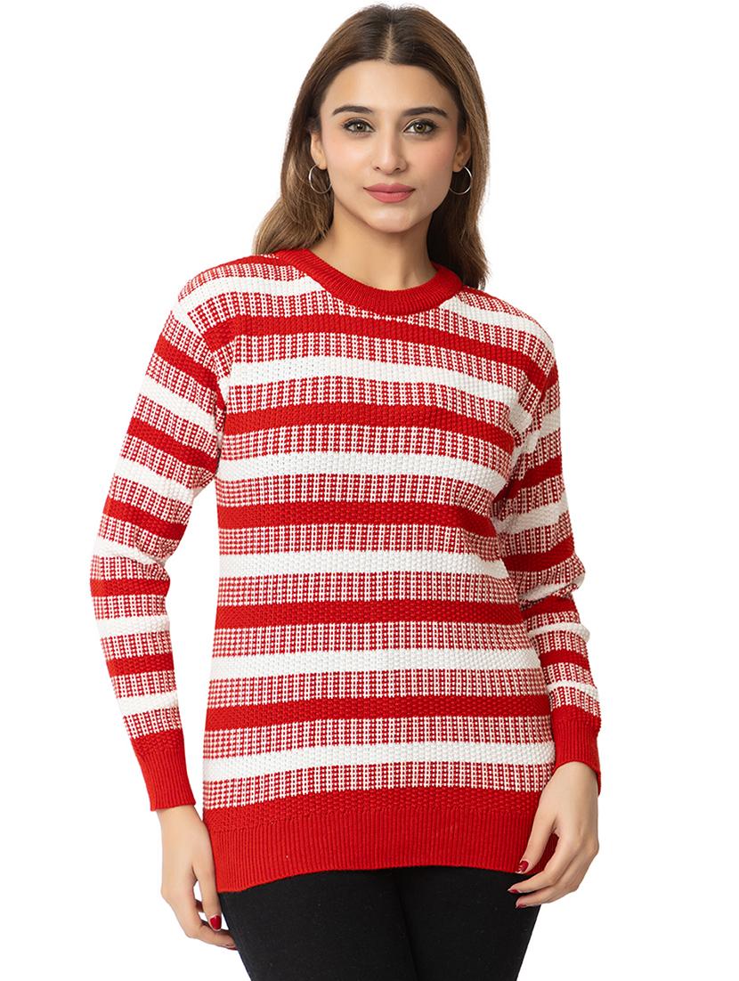 women striped long sleeves pullover - 21574032 - Zoom Image - 0