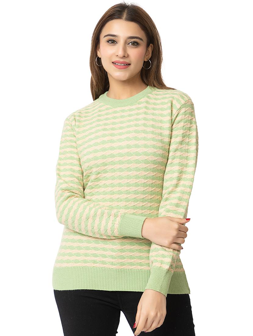 women striped long sleeves pullover - 21574039 - Zoom Image - 0