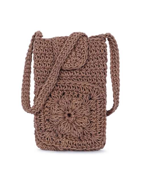 beige self design sling bag - 21574265 -  Standard Image - 0