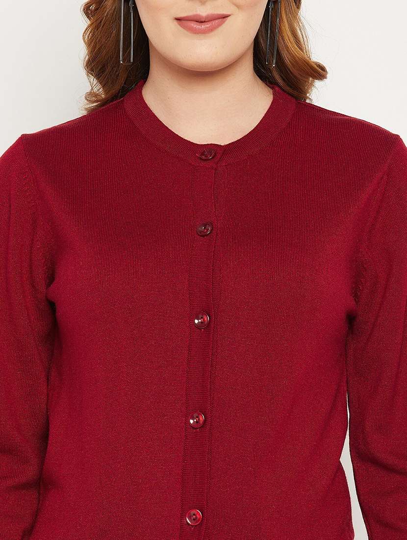 women solid long sleeve cardigan - 21574838 -  Standard Image - 4