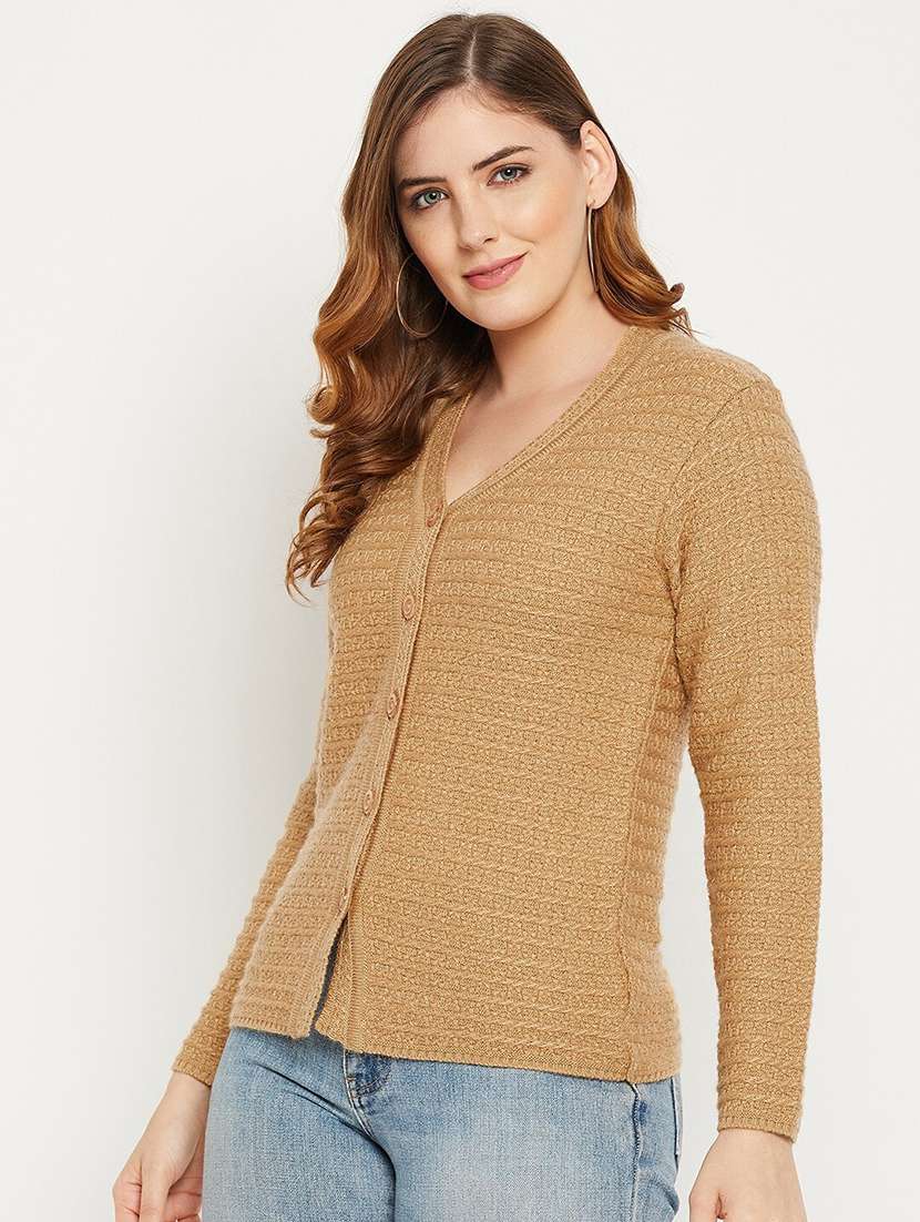 women self design long sleeve cardigan - 21574843 -  Standard Image - 1