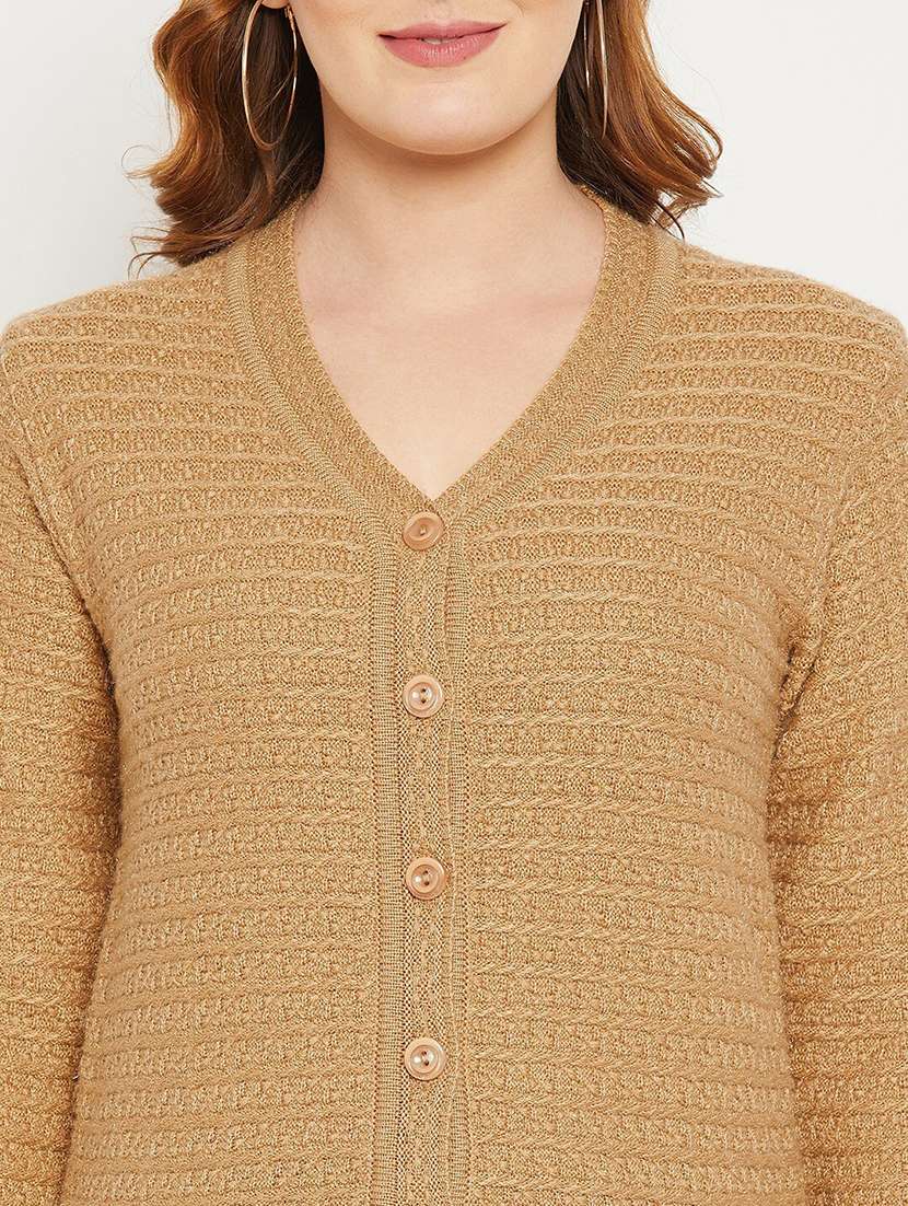 women self design long sleeve cardigan - 21574843 -  Standard Image - 4