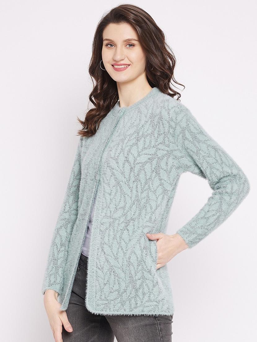 women self design long sleeve cardigan - 21574846 - Standard Image - 1