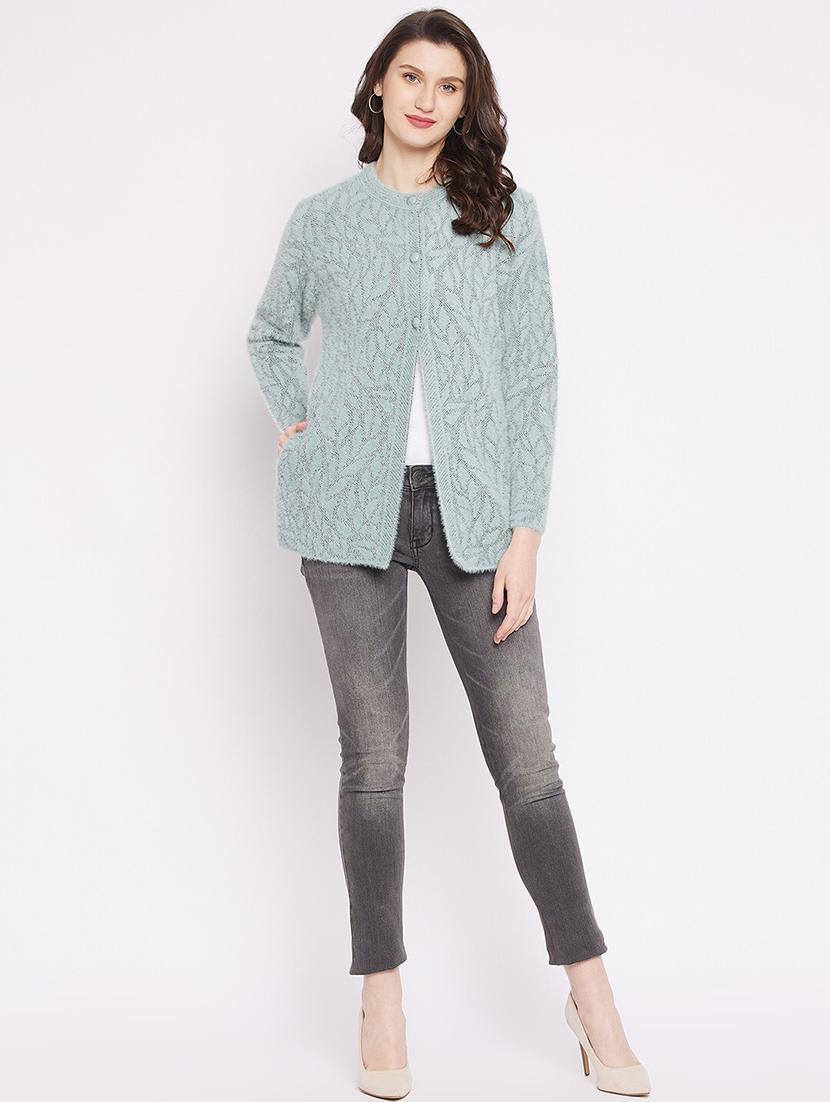 women self design long sleeve cardigan - 21574846 - Standard Image - 4