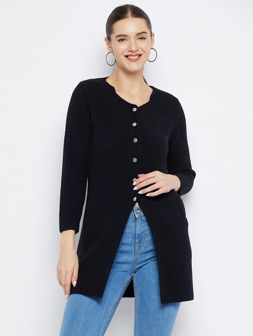 women solid long sleeve cardigan - 21574871 - Standard Image - 0