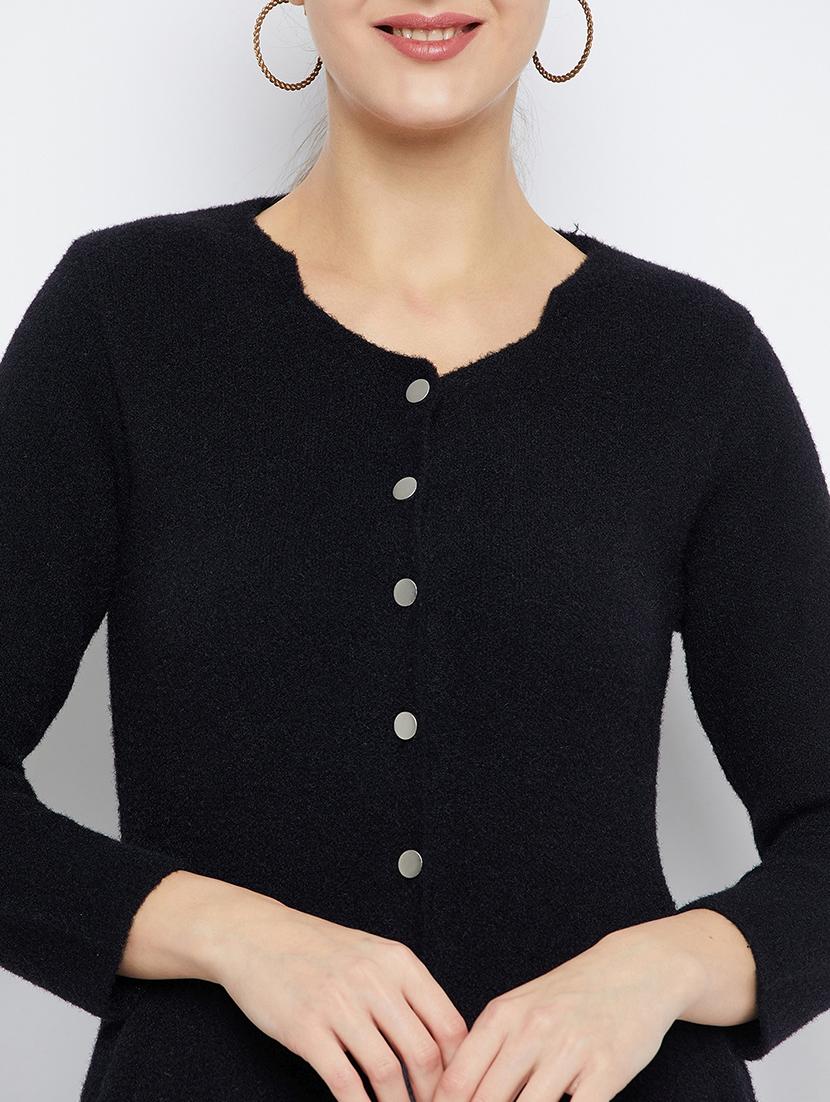 women solid long sleeve cardigan - 21574871 - Standard Image - 4