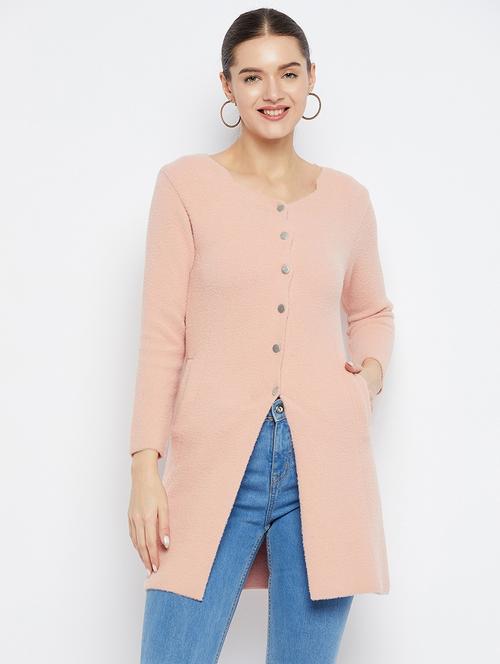 women solid long sleeve cardigan - 21574872 - Standard Image - 0