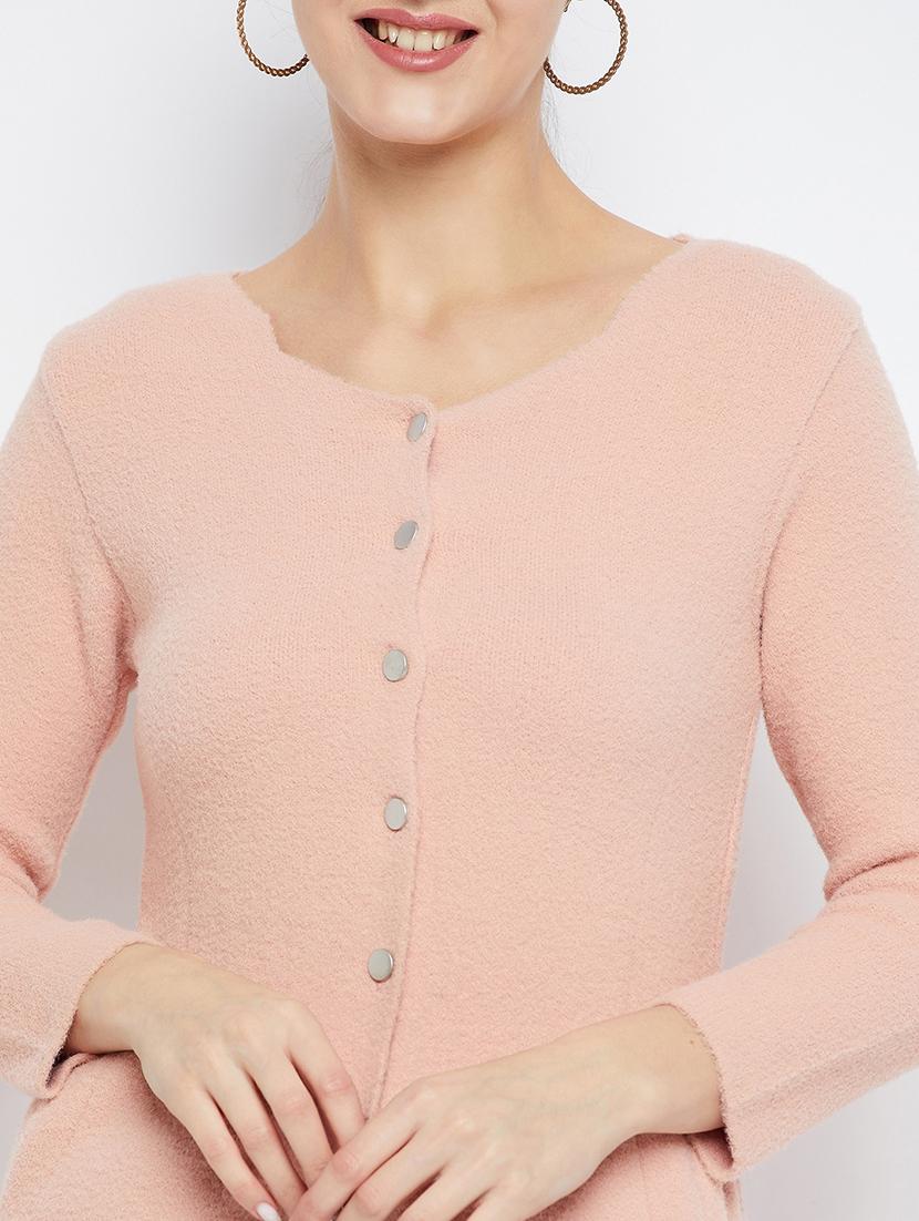 women solid long sleeve cardigan - 21574872 - Standard Image - 4