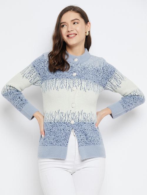 women self designed long sleeve cardigan - 21574910 -  Standard Image - 0