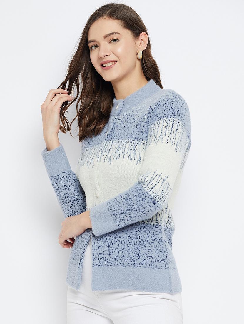 women self designed long sleeve cardigan - 21574910 - Standard Image - 1