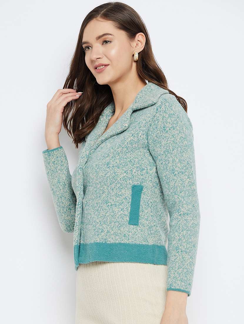 women self designed long sleeve cardigan - 21574926 - Standard Image - 1