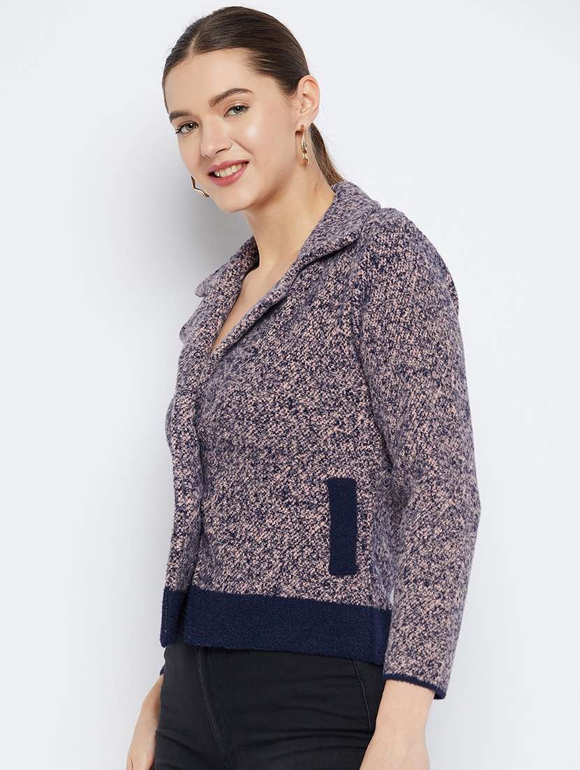 women self designed long sleeve cardigan - 21574928 - Standard Image - 1