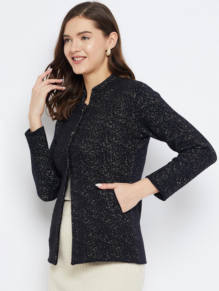 women self designed long sleeve cardigan - 21574934 -  Standard Image - 1