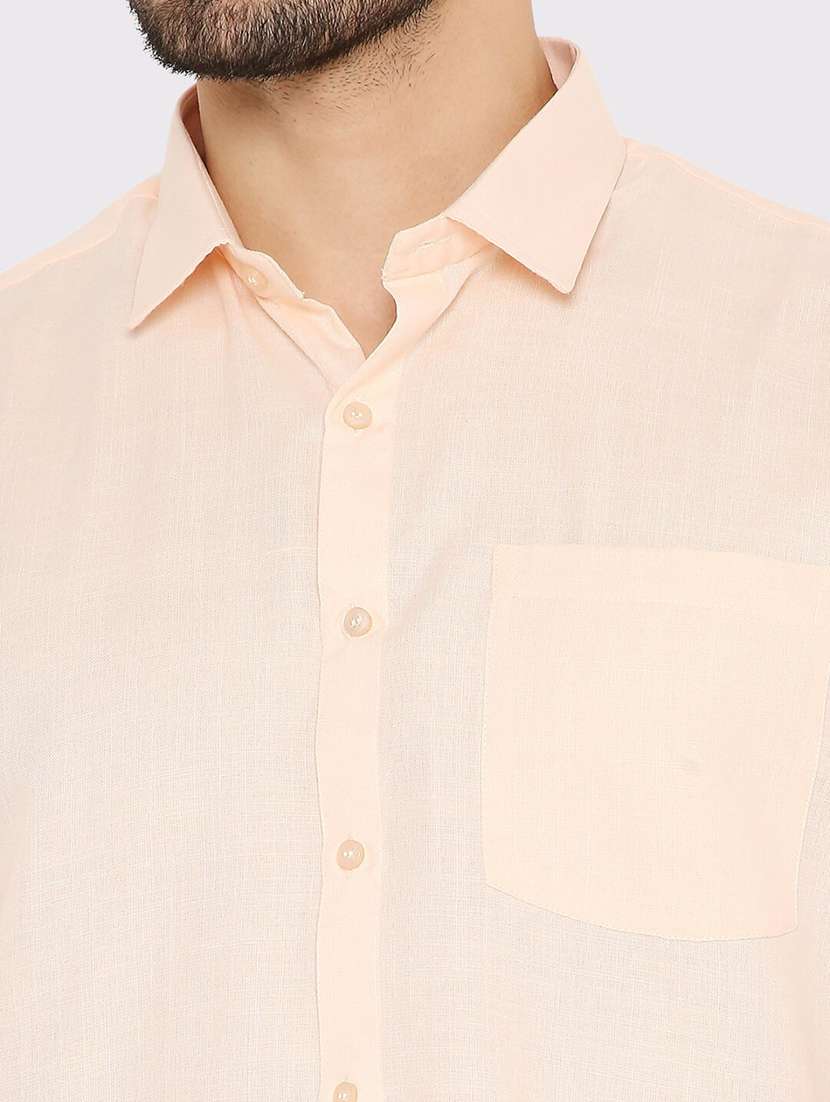 men slim fit plain formal shirt - 21574957 - Standard Image - 4