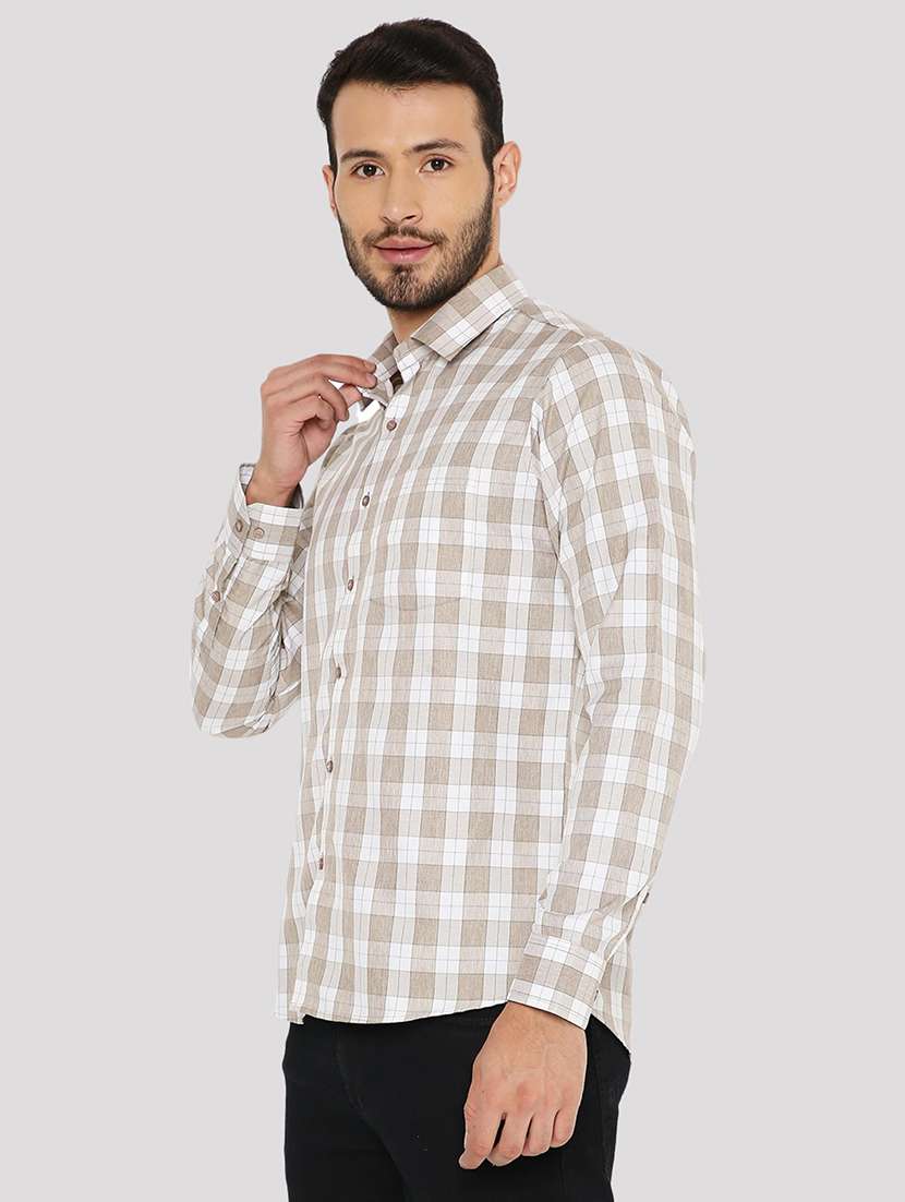 men checkered slim fit formal shirt - 21574968 -  Standard Image - 1