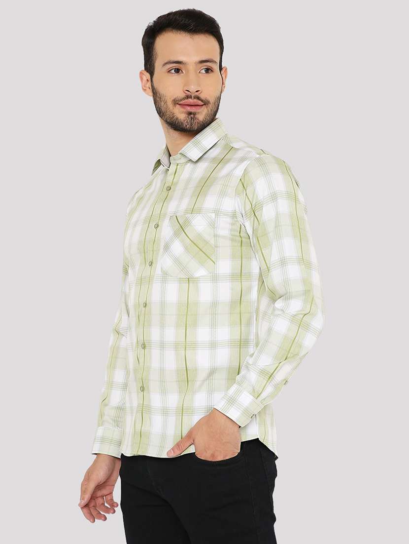 men checkered slim fit formal shirt - 21574972 - Standard Image - 1