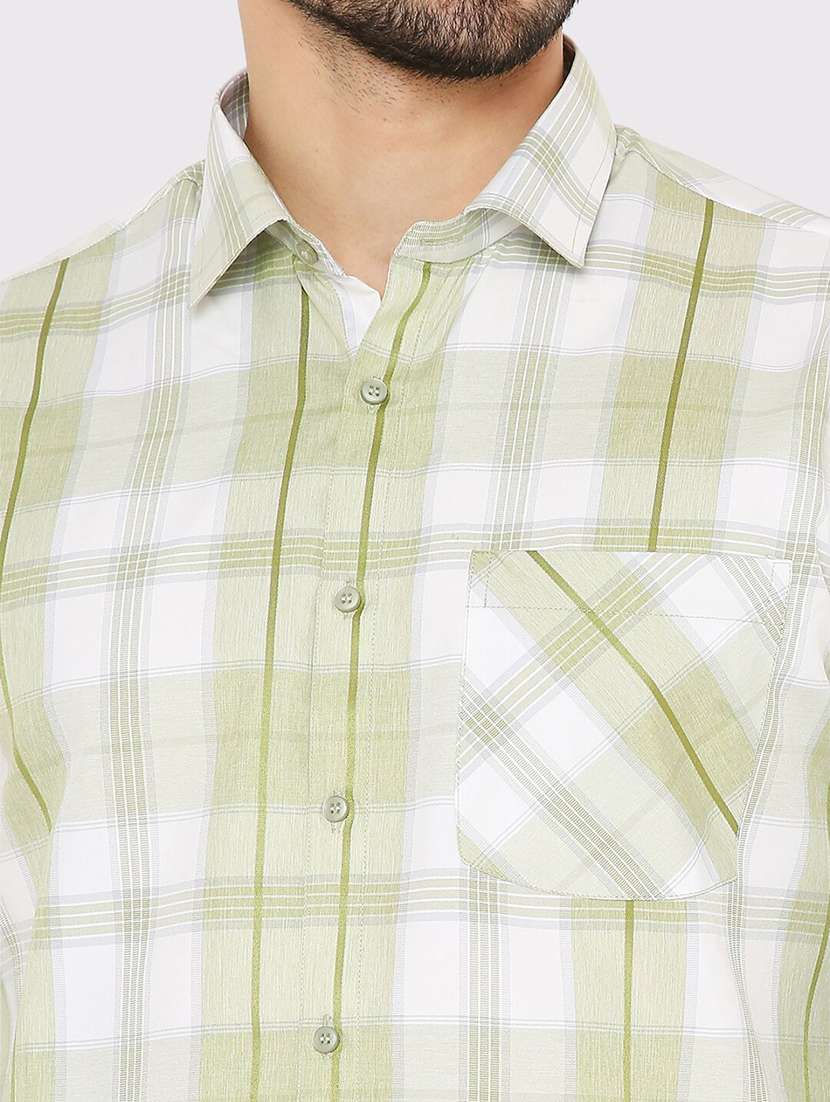 men checkered slim fit formal shirt - 21574972 - Standard Image - 4