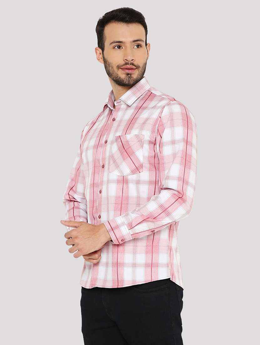 men checkered slim fit formal shirt - 21574973 -  Standard Image - 1