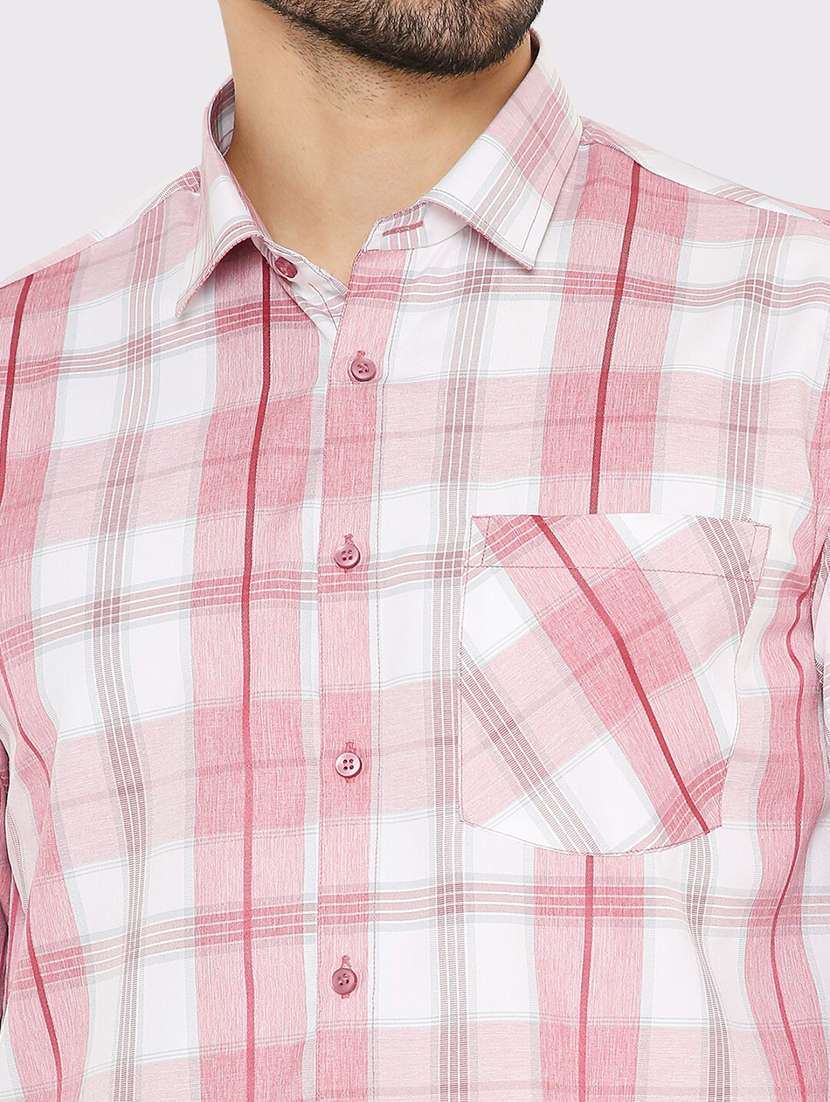 men checkered slim fit formal shirt - 21574973 -  Standard Image - 4