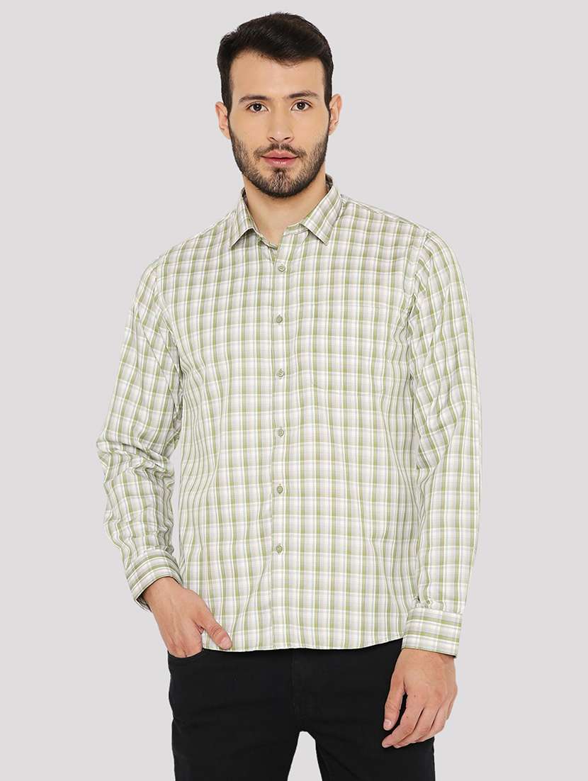 men checkered slim fit formal shirt