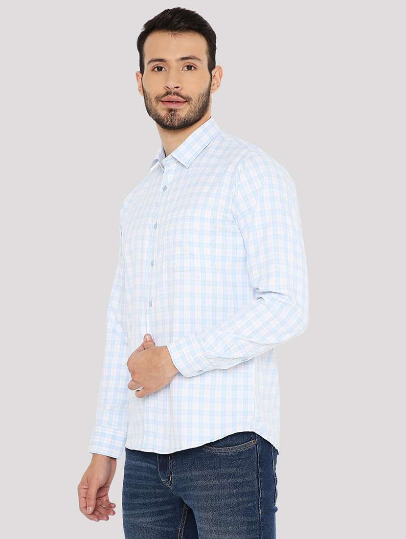 men checkered slim fit formal shirt - 21574977 -  Standard Image - 1