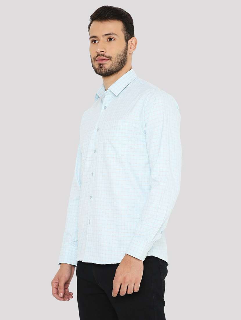 men checkered slim fit formal shirt - 21574980 -  Standard Image - 1