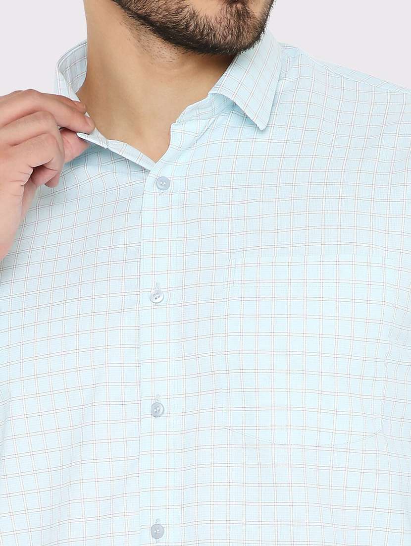 men checkered slim fit formal shirt - 21574980 -  Standard Image - 4