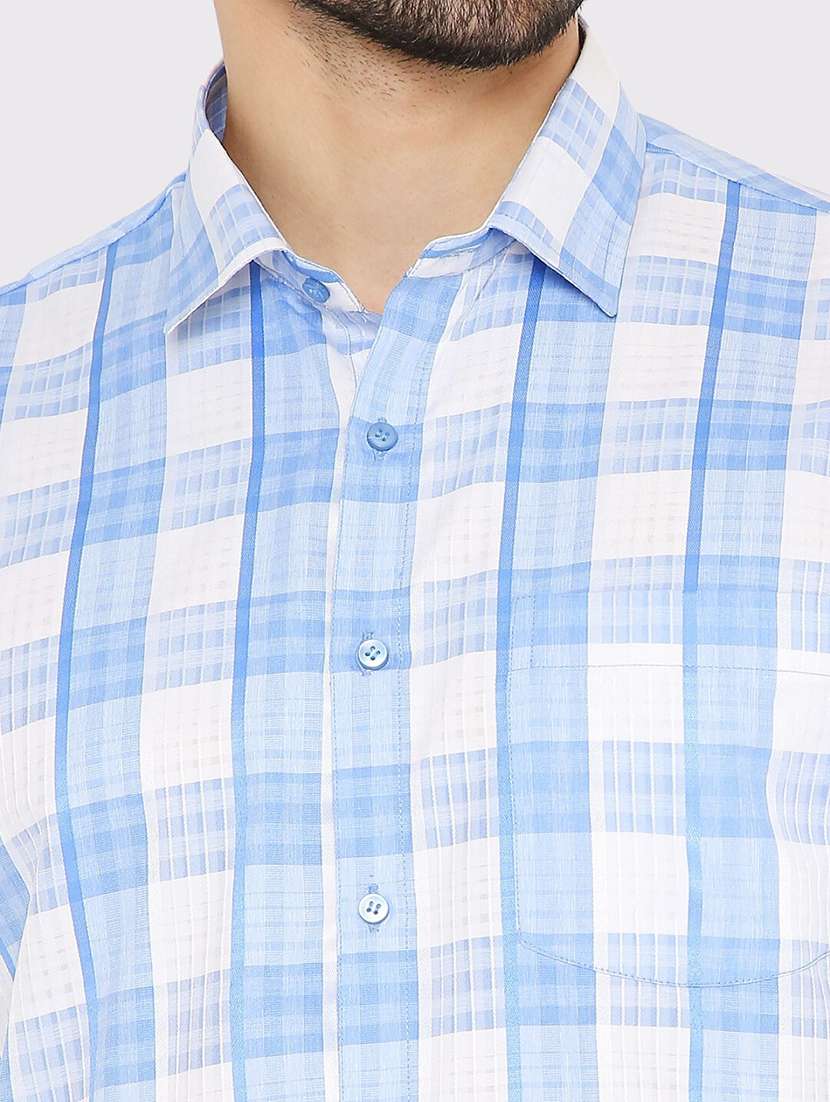 men checkered slim fit formal shirt - 21574981 - Standard Image - 4