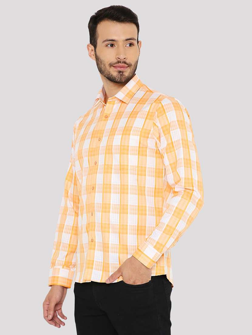 men checkered slim fit formal shirt - 21574983 -  Standard Image - 1