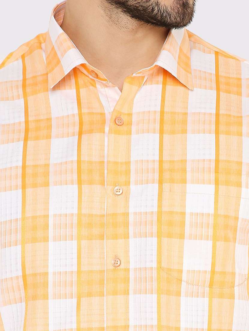 men checkered slim fit formal shirt - 21574983 - Standard Image - 4