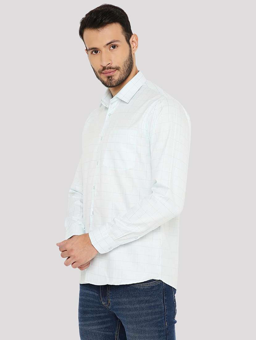 men checkered slim fit formal shirt - 21574985 - Standard Image - 1
