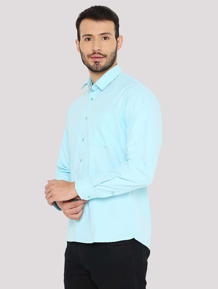 men solid slim fit formal shirt - 21574992 -  Standard Image - 1