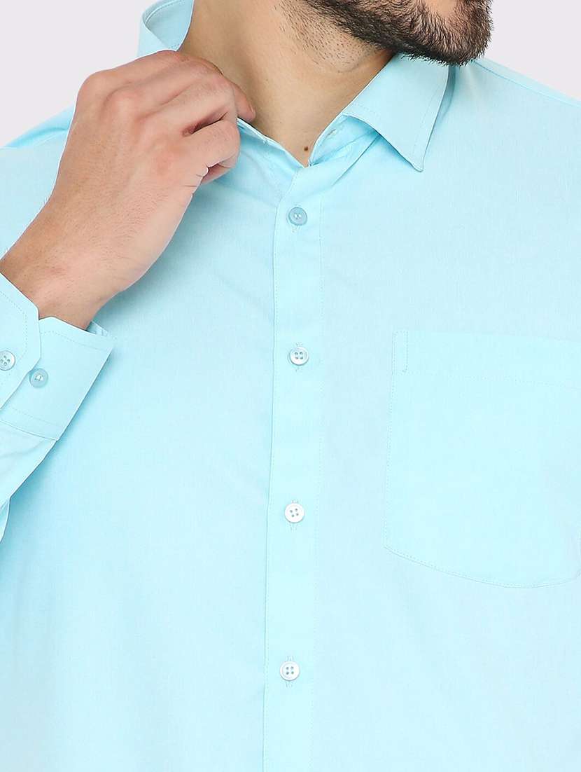 men solid slim fit formal shirt - 21574992 -  Standard Image - 4
