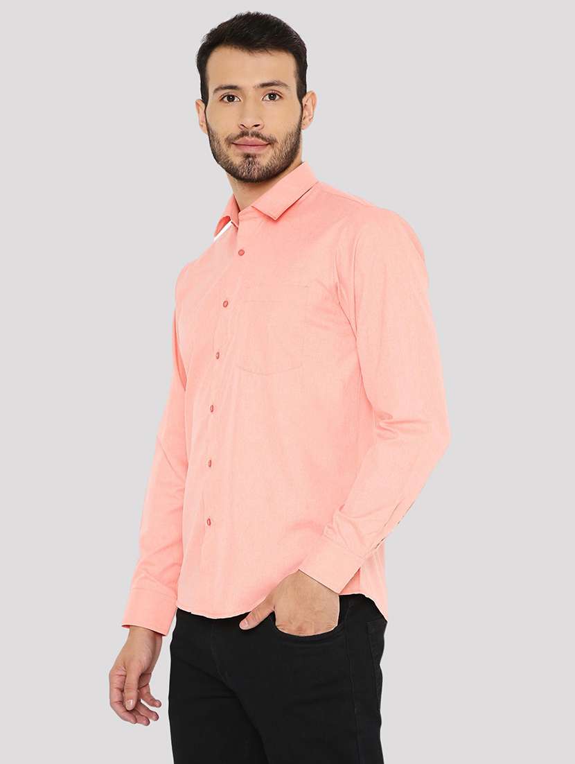 men solid slim fit formal shirt - 21574994 -  Standard Image - 1