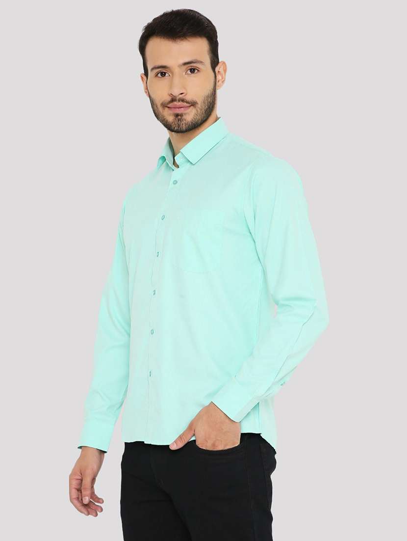 men solid slim fit formal shirt - 21574995 -  Standard Image - 1