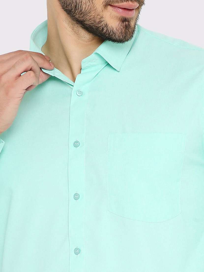 men solid slim fit formal shirt - 21574995 - Standard Image - 4