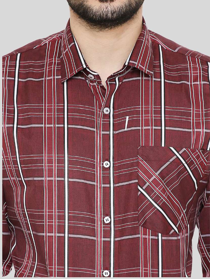 men checkered slim fit formal shirt - 21574996 -  Standard Image - 4