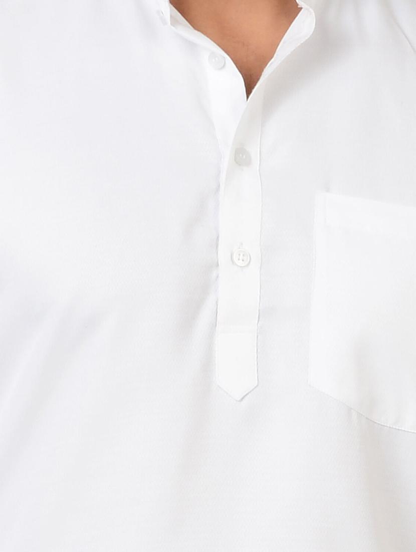 men solid long sleeves regular fit short kurta - 21575020 - Standard Image - 4