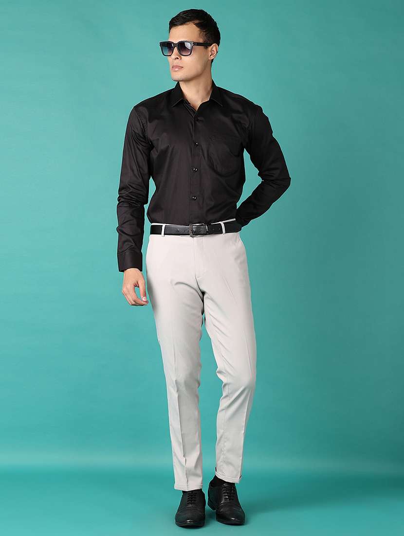 men long sleeves solid formal shirt - 21575514 - Standard Image - 4