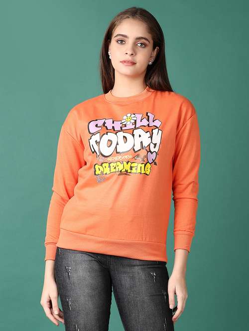 women front print long sleeve sweatshirt - 21575616 -  Standard Image - 0