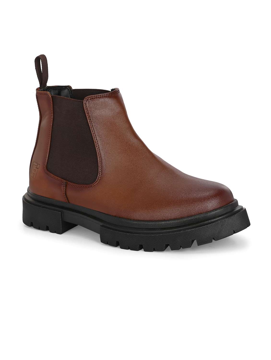 men brown slip on high tops boot - 21575817 -  Standard Image - 1