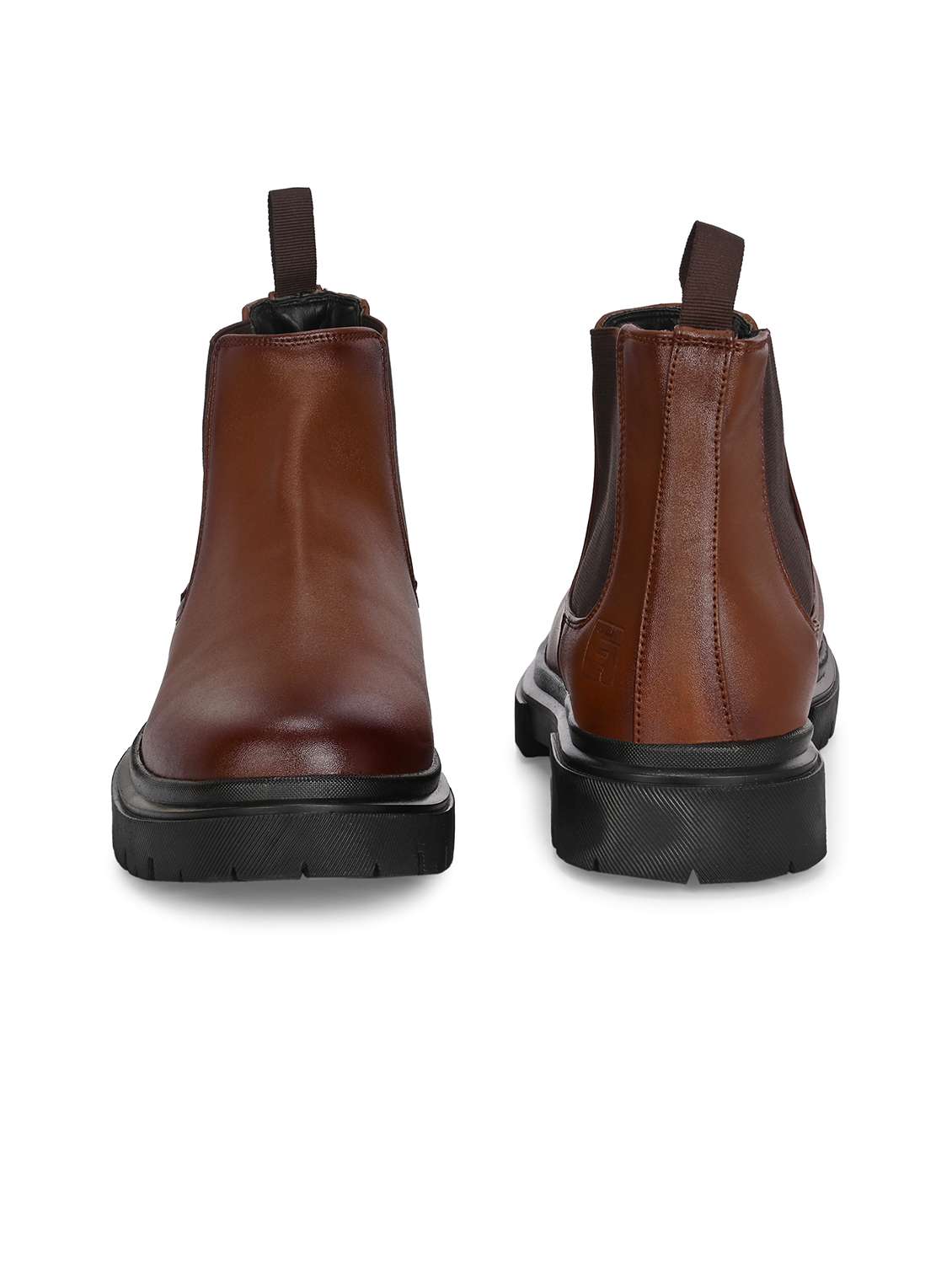 men brown slip on high tops boot - 21575817 -  Standard Image - 4