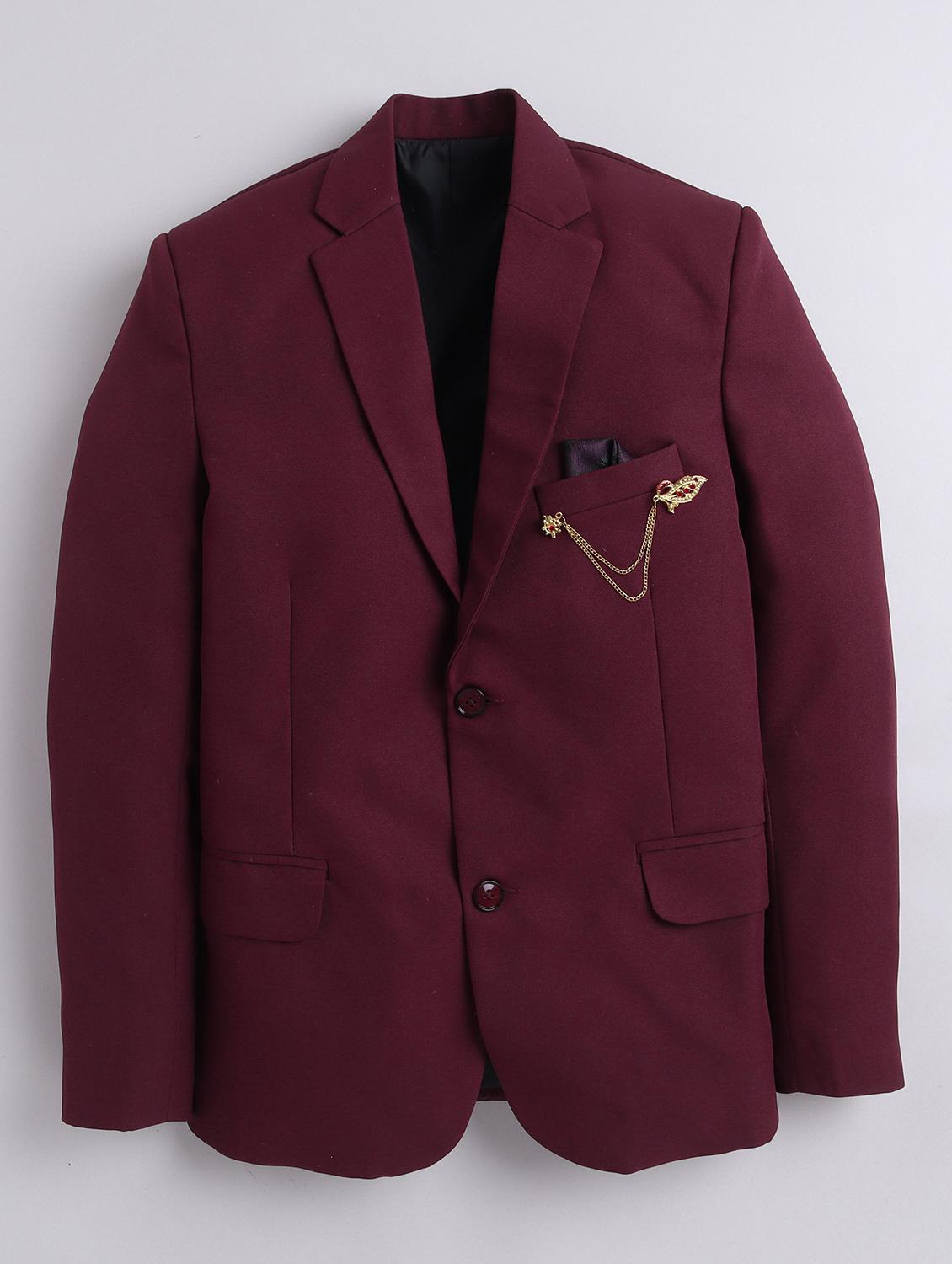 men solid single breasted casual blazer - 21575824 - Standard Image - 1