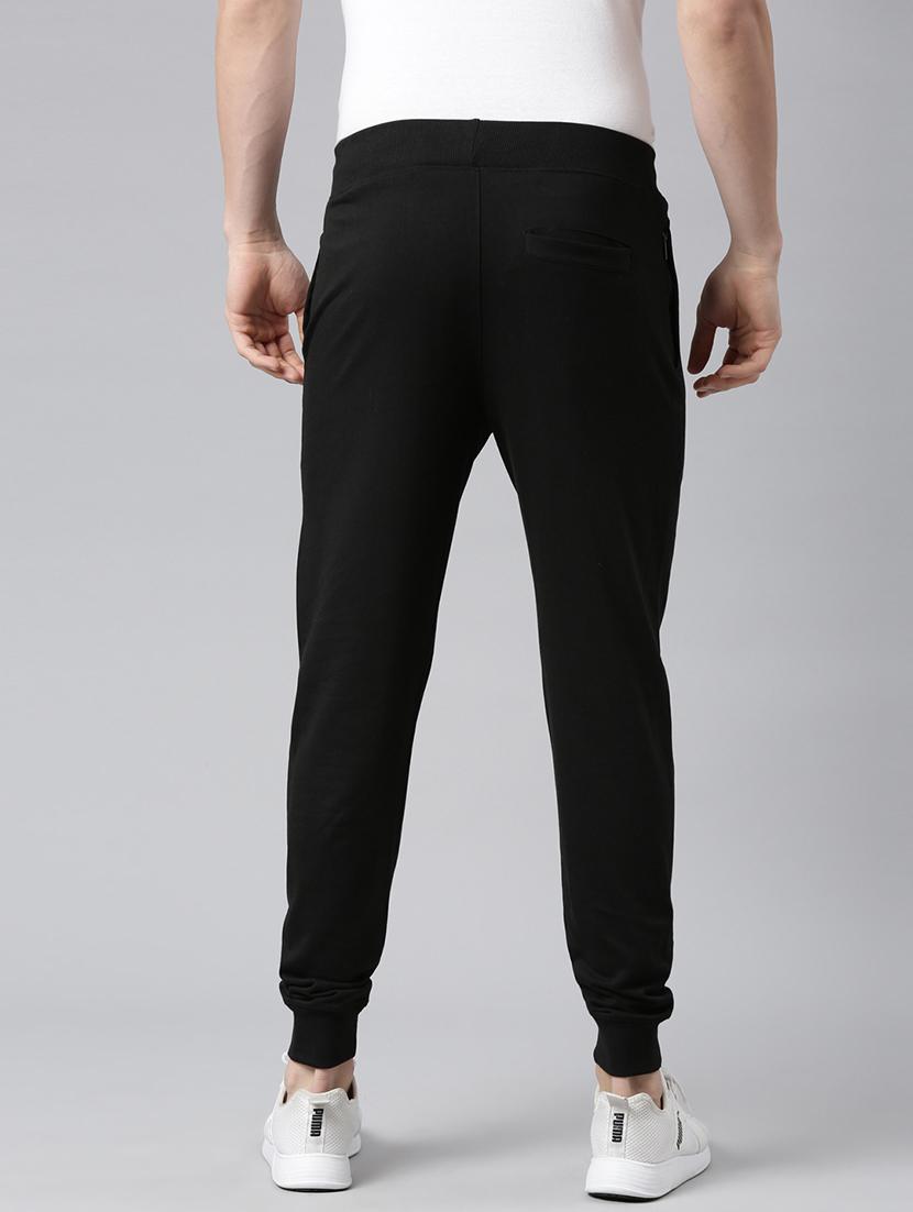 men black solid jogger - 21575847 - Standard Image - 1