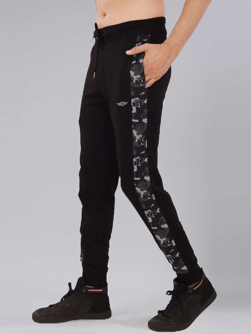 men black placement print jogger - 21575857 -  Standard Image - 1