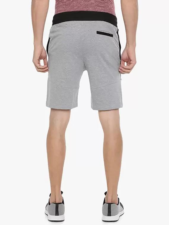 men grey mid rise regular fit shorts - 21576030 - Standard Image - 1