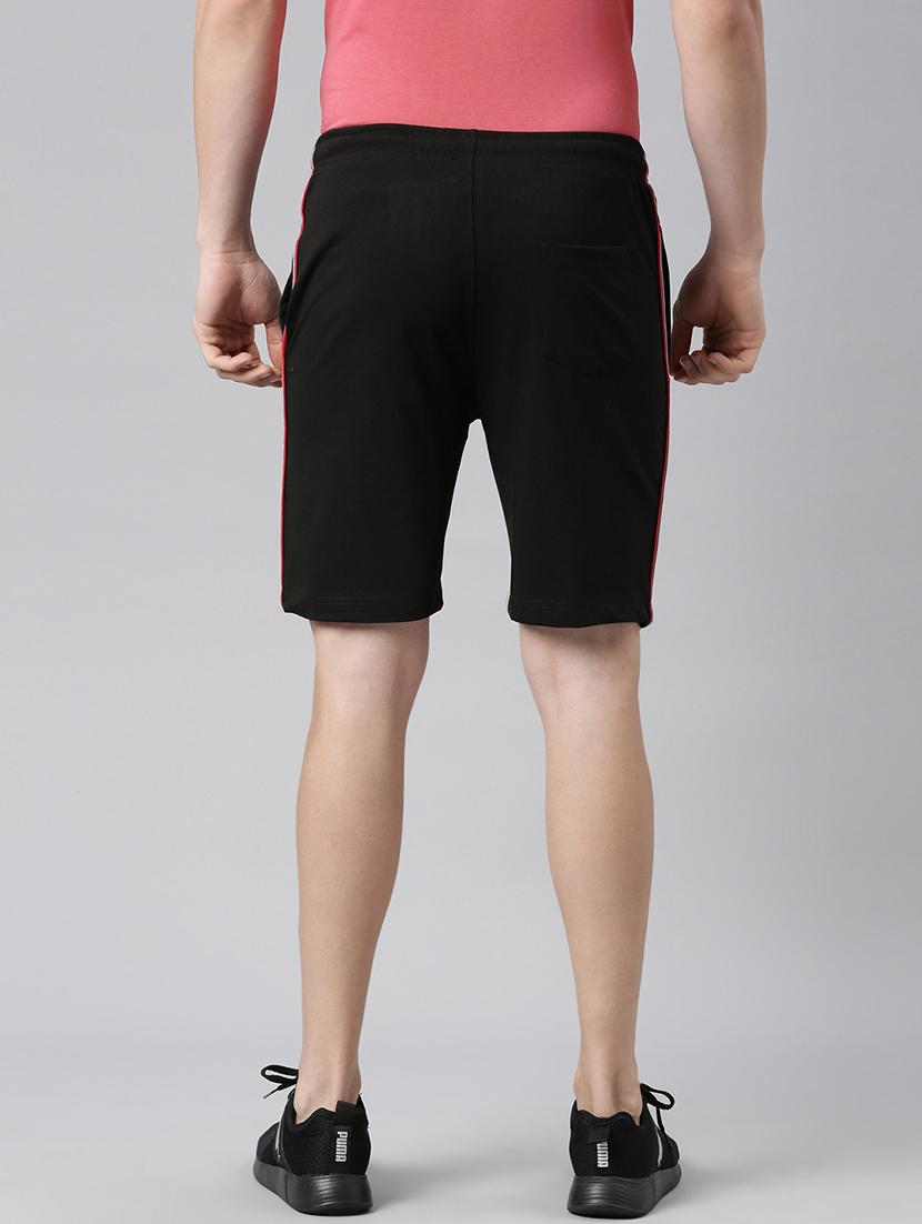 men black mid rise regular fit shorts - 21576040 -  Standard Image - 1