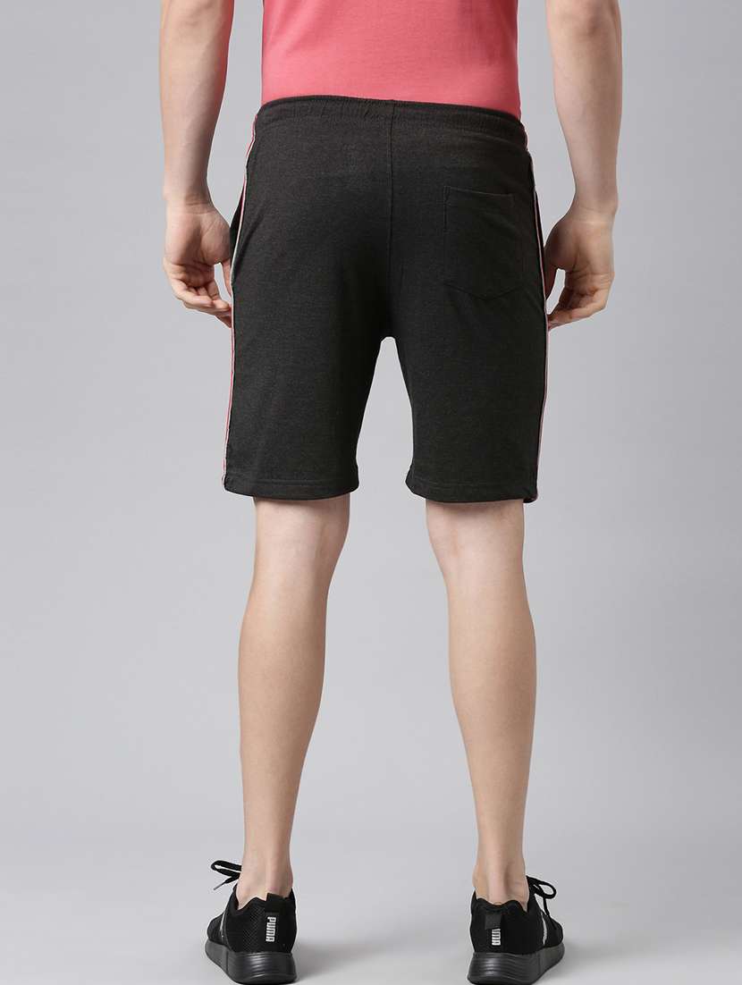 men pack of 2 solid regular fit shorts - 21576041 -  Standard Image - 1