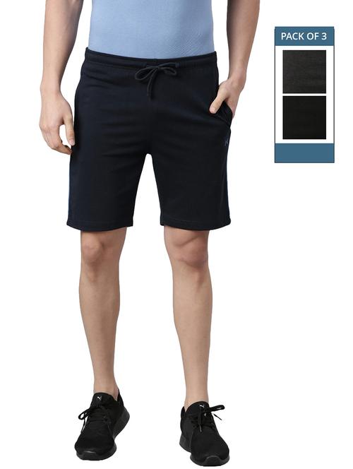 men pack of 3 solid regular fit shorts - 21576045 - Standard Image - 0